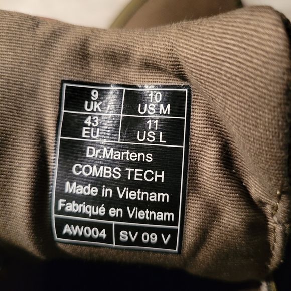 DR.MARTENS "COMB TECH" OLIVE BOOT - Picture 9 of 9